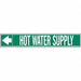 Pipe Marker Hot Water Supply 2in H