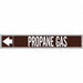 Pipe Marker Propane Gas 1in H 8in W