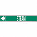 Pipe Marker Steam 2 in H 12 in W