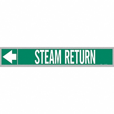 Pipe Markr Steam Return 1in H 8in W