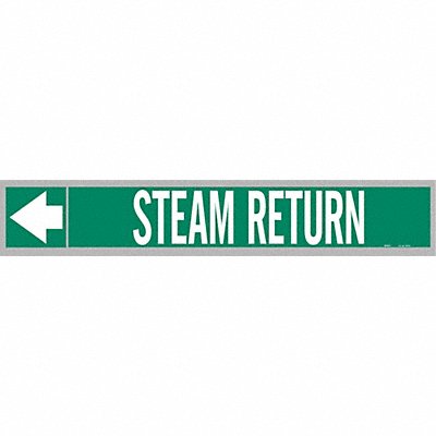 Pipe Mrkr Steam Return 2in H 12in W