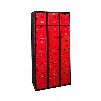 Lckr 6x3Lckr Red/Blk 72 x36 x18 UnAssm
