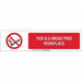 Sign Slider Insert 6x23 7/8in White Alum