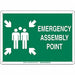 Emergency Assembly Sign 10x14 Aluminum