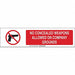 Sign Slider Insert 6x23 7/8in White Alum