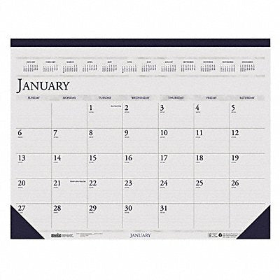 Dated Monthly Desk Calendar 18-1/2x13 In