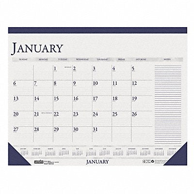 Dated Monthly Desk Calendar 18-1/2x13 In