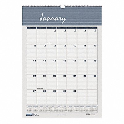 Monthly Wall Calendar 12x17 In.