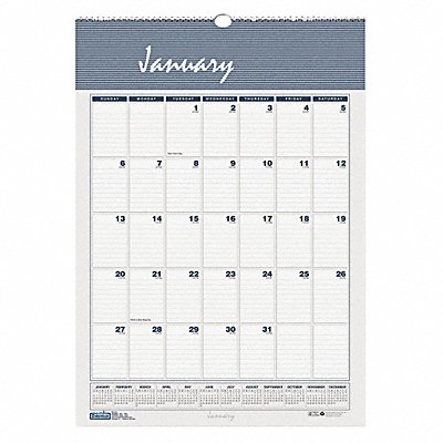 Monthly Wall Calendar 15/1/2 x 22 In.