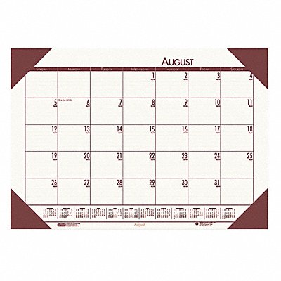 Desk Pad Calendar 18-1/2x13 In Cream