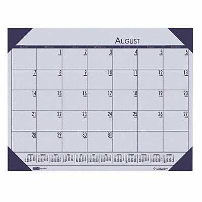 Desk Pad Calendar 18-1/2x13 In Orchid