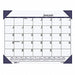 Desk Calendar 18-1/2x13 In Ocean Blue