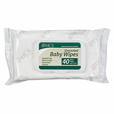 Baby Wipes 6-5/8 x7-7/8 Unscented PK12