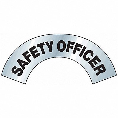 Label Safety Black/Silver 3inHx6-7/8inW