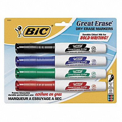 Dry Erase Marker Set Chisel PK4