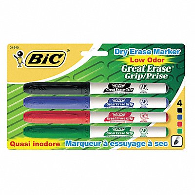 Dry Erase Marker Set Bullet PK4