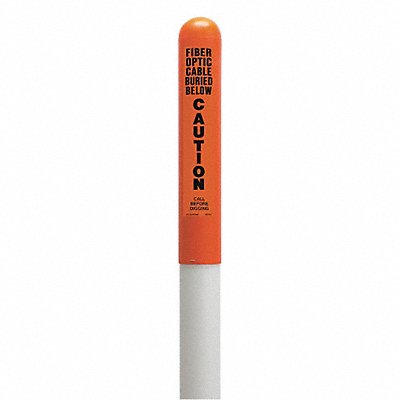 Utility Dome Marker 66inH Orange/Blk/Wht