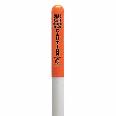 Utility Dome Marker 66inH Orange/Blk/Wht