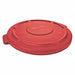 J2224 Trash Can Top Flat Snap-On Closure Red