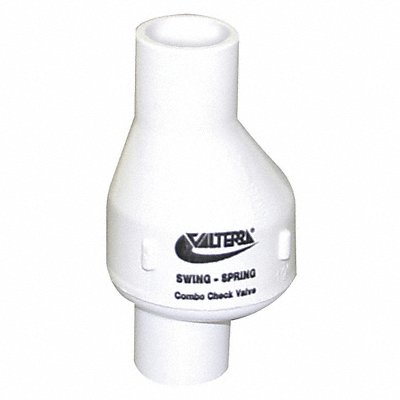 Spring Swing Check Valve PVC 1/2 Slip