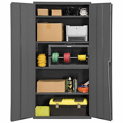 Storage Cabinet 84 x36 x18 Gray 4Shlv