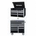 Rolling Cabinet with Top Chest Black