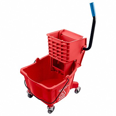 Mop Bucket and Wringer Red 6 1/2 gal