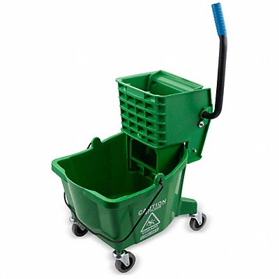Mop Bucket and Wringer Green 6 1/2 gal