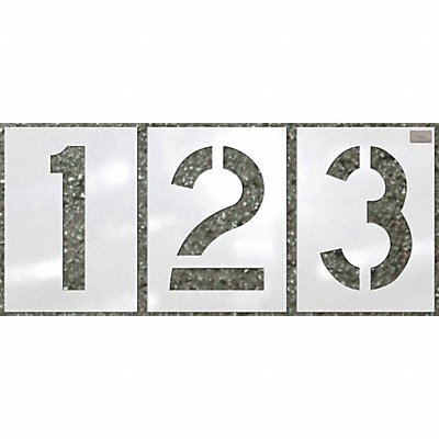 Stencil Number Kit 12pcs. 6 x 4 In.