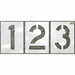 Stencil Number Kit 12pcs. 12 x 9 In.