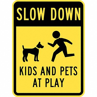 Kids and Pets at Play Sign 24 x 18 