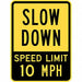 H1914 Speed Limit Warning Sign 24 x 18 