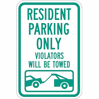 Resident Parking Sign 18 x 12 