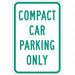 Compact Car Parking Sign 18 x 12 