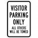 Visitor Parking Sign 18 x 12 