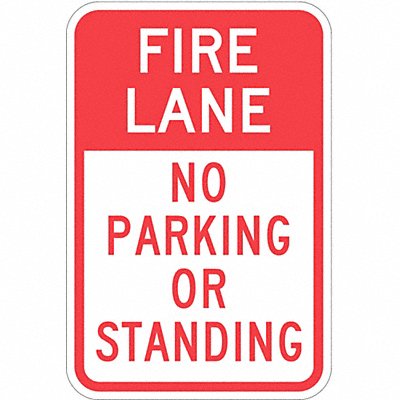 Fire Lane No Parking Sign 18 x 12 