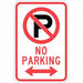 H1883 Fire Lane Parking Sign 18 x 12 