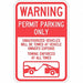 Permit Parking Sign 18 x 12 