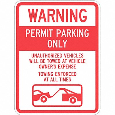 Permit Parking Sign 24 x 18 