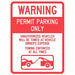 Permit Parking Sign 24 x 18 