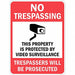 Property Sign 24 in x 18 in Aluminum