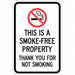Reflective No Smoking Sign 18x12in Alum