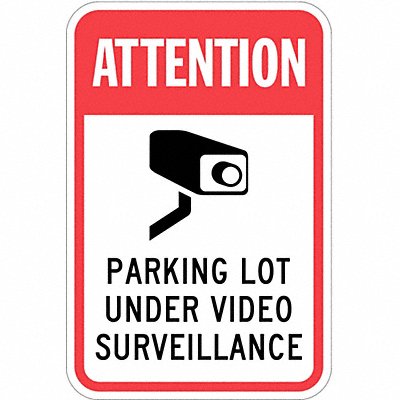 Parking Lot Surveillance Sign 18 x 12 