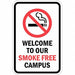 Reflective No Smoking Sign 18x12in Alum