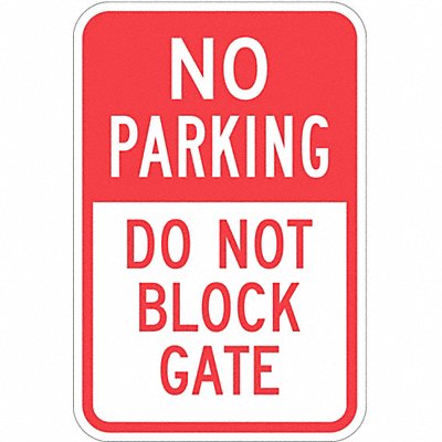 Gate No Parking Sign 18 x 12 