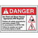 Arc Flash Label 3 1/2 inx5 in Vinyl