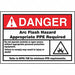 Arc Flash Label 3 1/2 inx5 in Vinyl