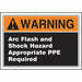 Arc Flash Label 3 1/2 inx5 in Vinyl