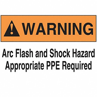 Arc Flash Label 7 inx10 in Vinyl