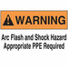 Arc Flash Label 7 inx10 in Vinyl